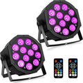 Battery LED Stage Lights 2Pack 36W RGBW Par Lights - Portable