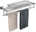 Bathroom Towel Rack 24 in Tower Holder with Double Towel Bar - Sleek