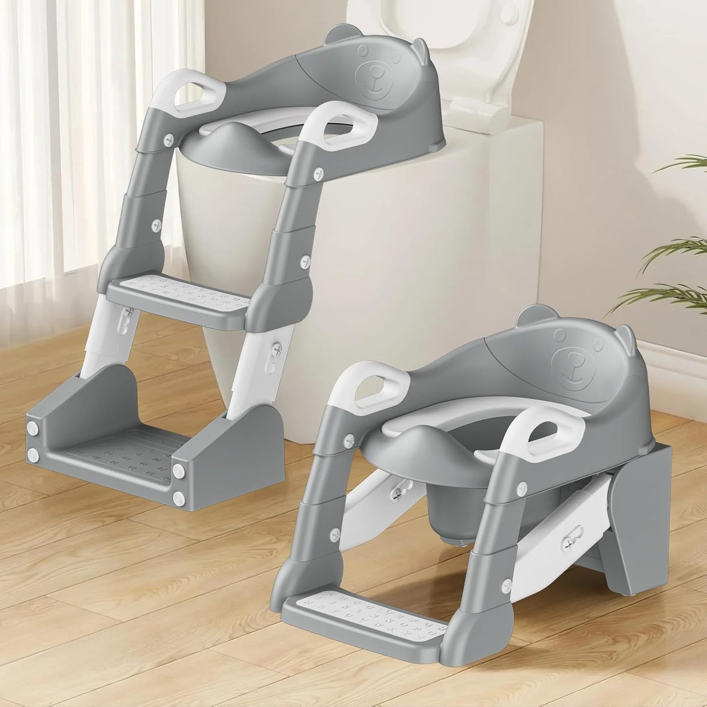 Potty Training Seat for Toddlers with Step Stool and Splash Guard