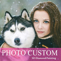 Custom Diamond Painting Kit 70x90cm Round Drill - Personalized Photo