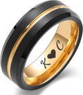 LerchPhi Tungsten Wedding Band for Men - Custom Engraved Comfort Shoes