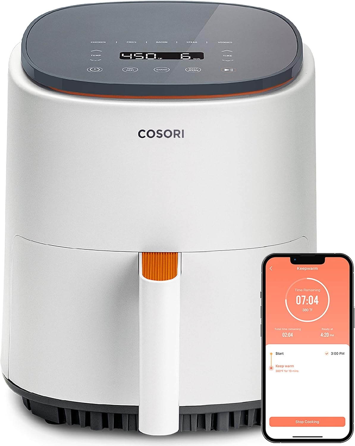 Cosori Air Fryer 4 Qt with 7 Cooking Functions for Healthy Meals
