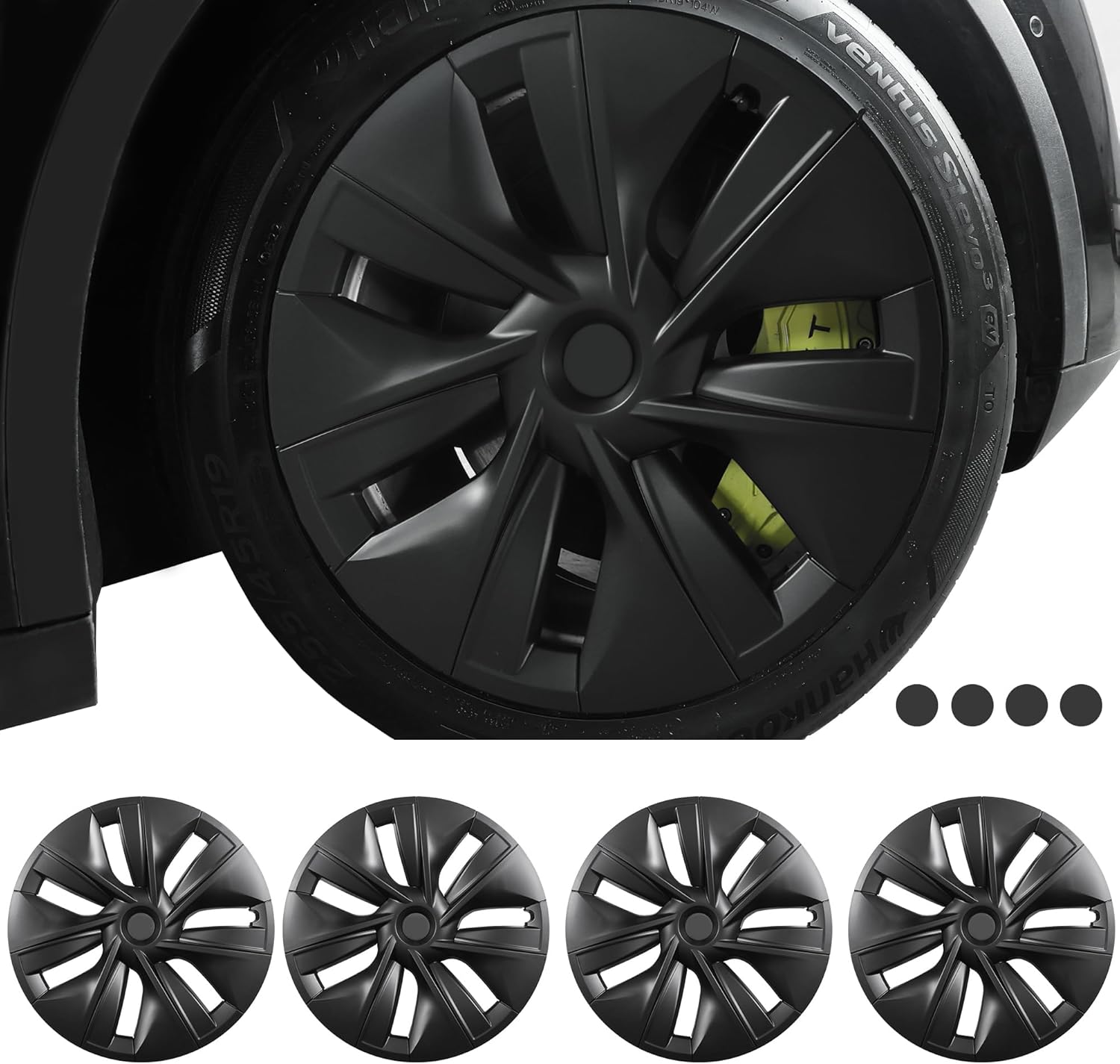 Premium 19 Inch Wheel Covers for Tesla Model Y 2024 - 4 Pcs