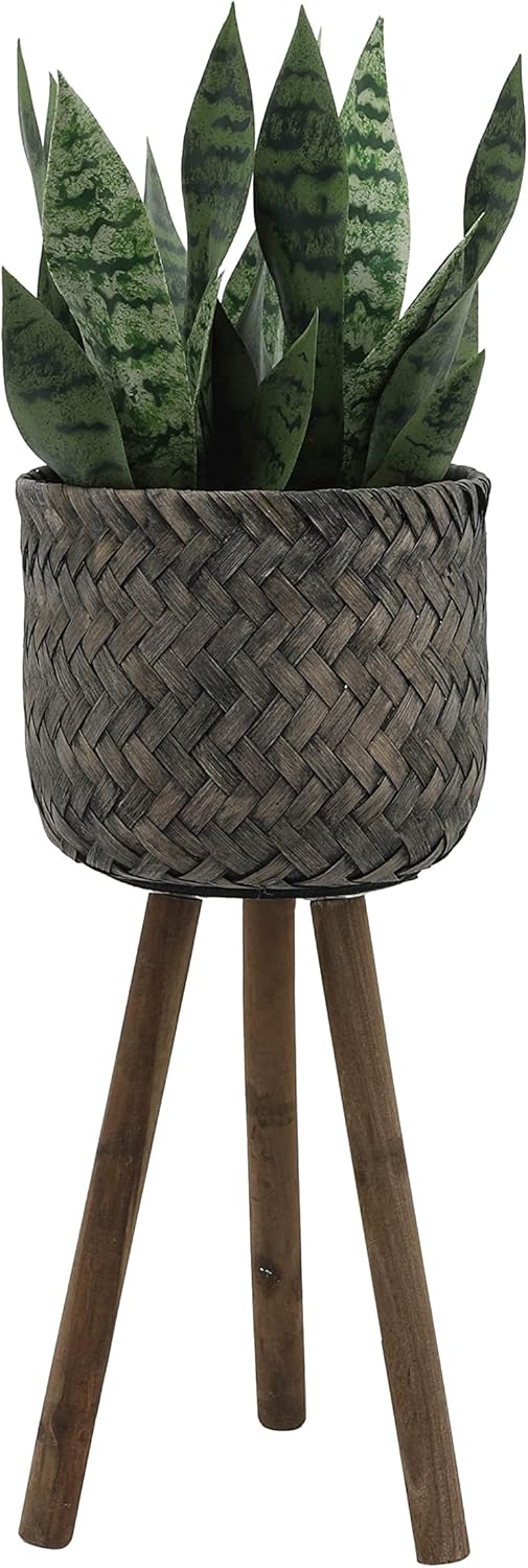 Wooden Planters Set of 2 with Stands for Indoor & Outdoor Use