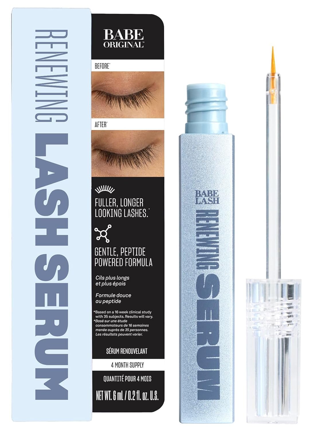 BABE ORIGINAL Renewing Lash Serum for Fuller, Longer-Looking Lashes