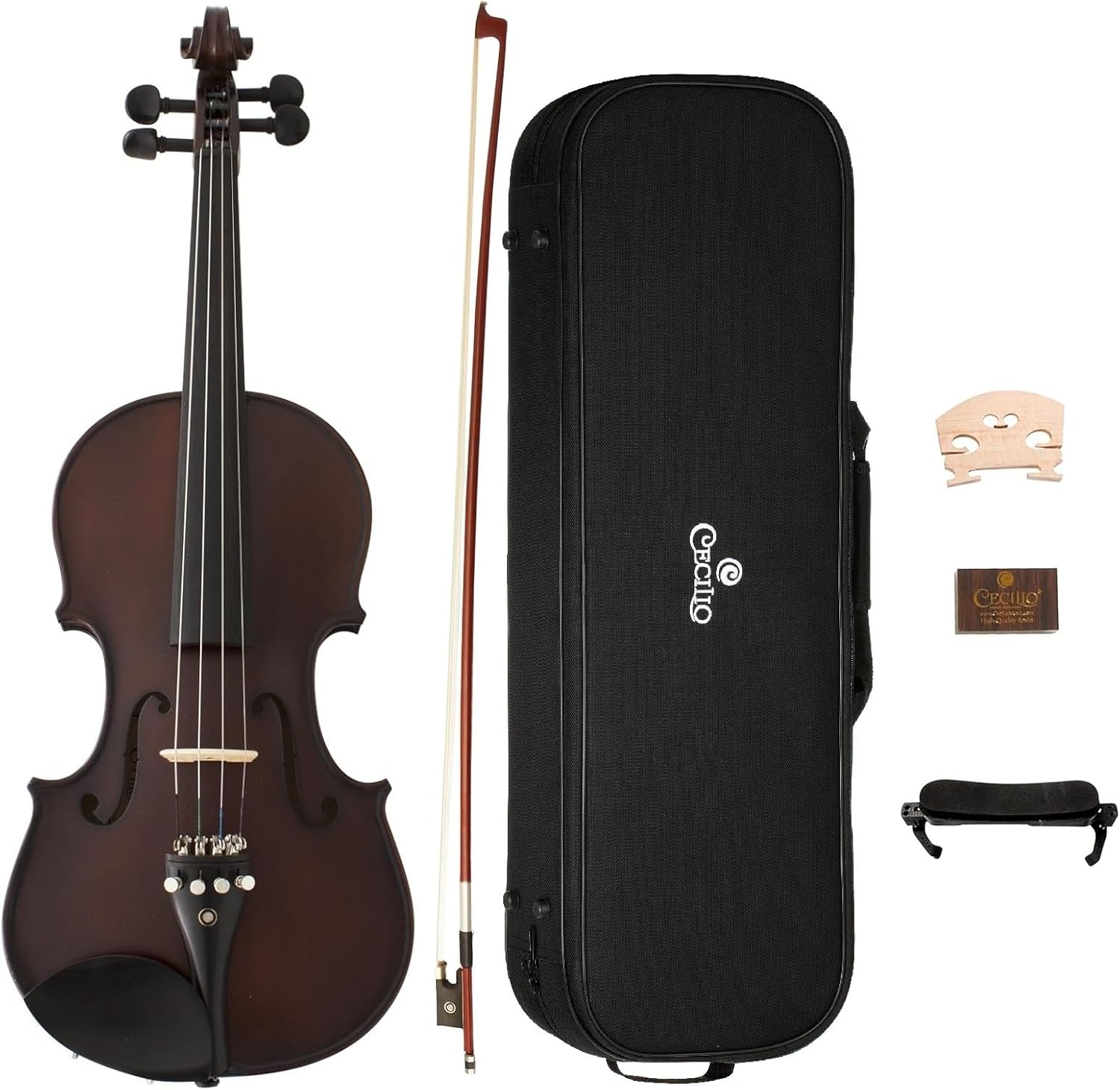 Cecilio 4/4 Full Size Violin Set for Beginners and Professionals