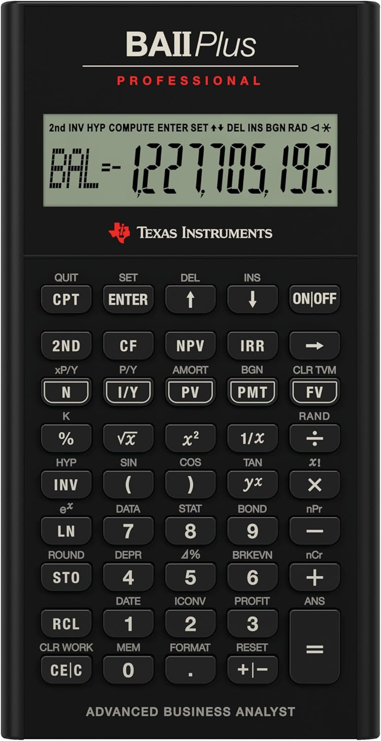 Texas Instruments BA II Plus Professional Financial Calculator Review