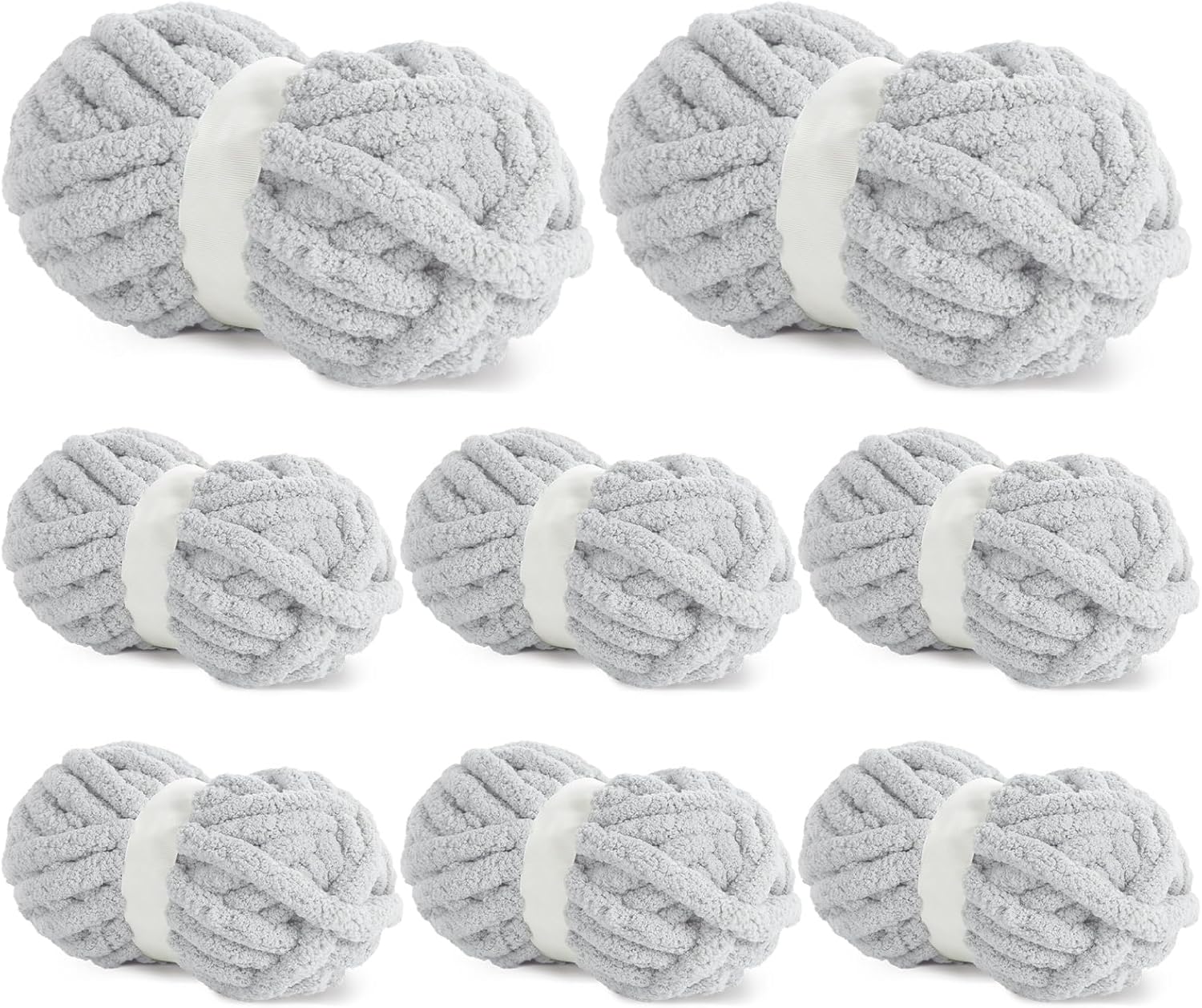 Chunky Chenille Yarn Set for Knitting & Crocheting Projects