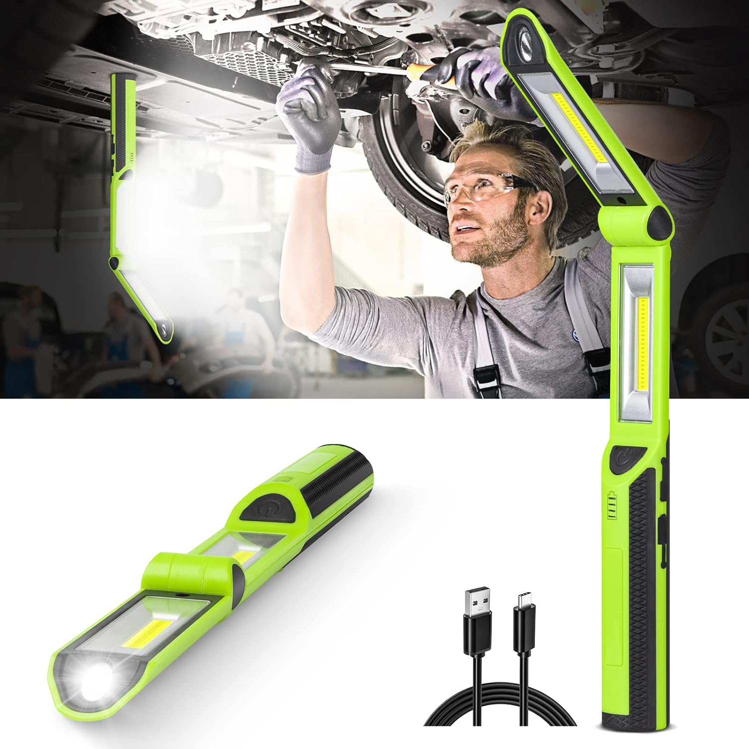 Ropelux Work Light 1500 Lumens Rechargeable LED Portable Flashlight
