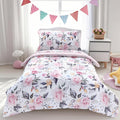 Toddler Bedding Set for Girls - Soft Floral Crib Bedding
