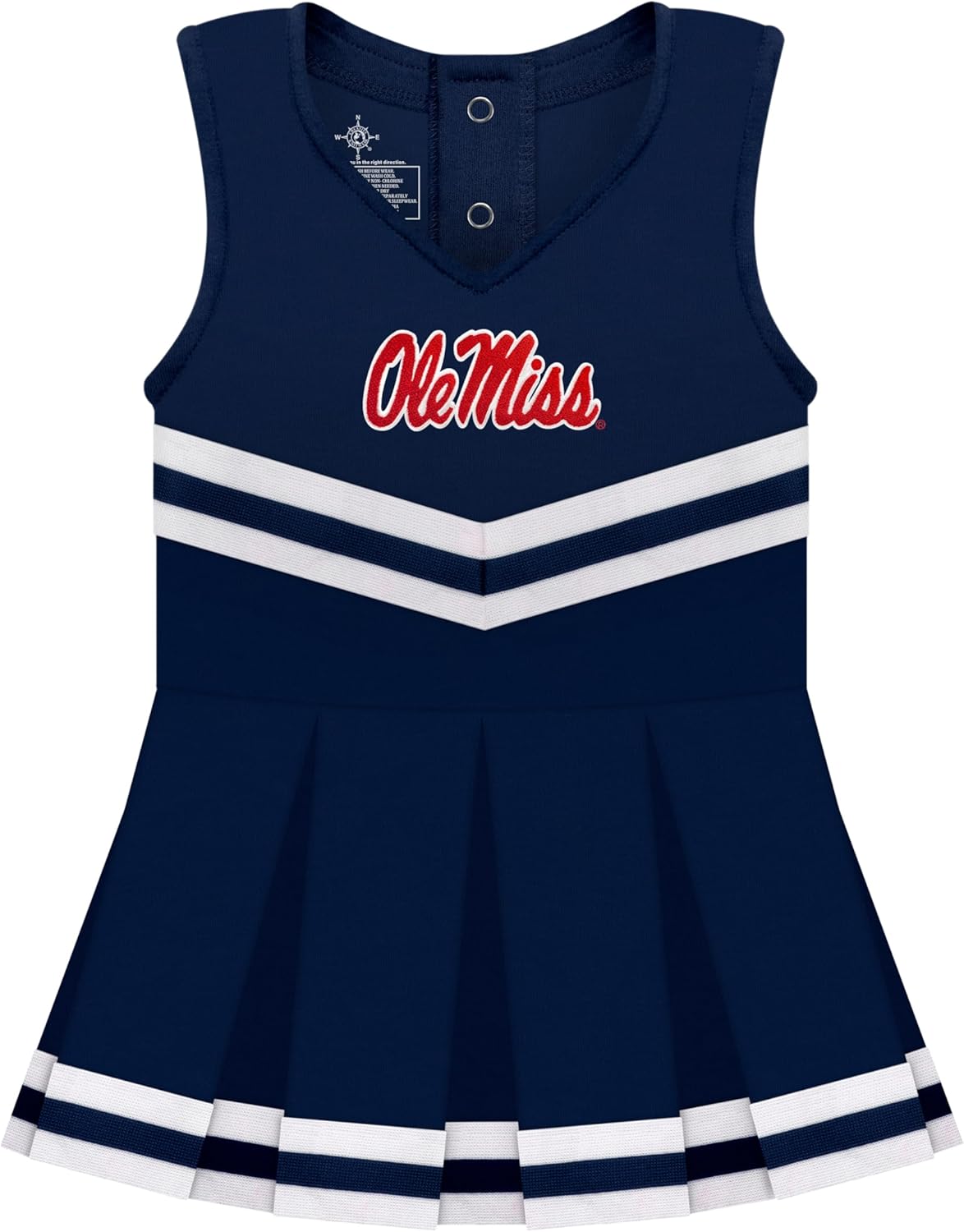 College Baby NCAA Cheerleader Bodysuit Dress for Baby Girls
