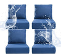 6in Thicker Outdoor Chair Cushion 4 Sets - Waterproof Patio Cushions
