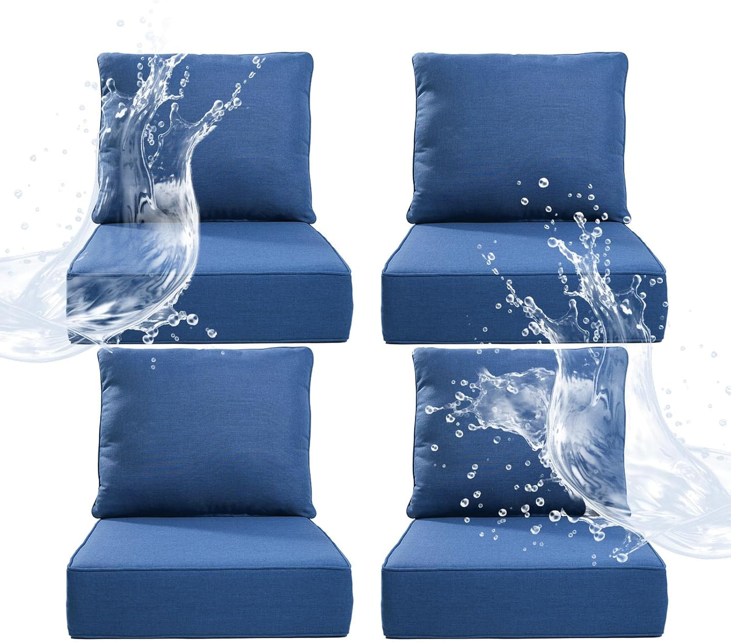 6 Inch Thicker Outdoor Chair Cushion Set for Ultimate Comfort
