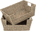 Wicker Storage Basket for Pantry Organizers - Stackable 2-Pack