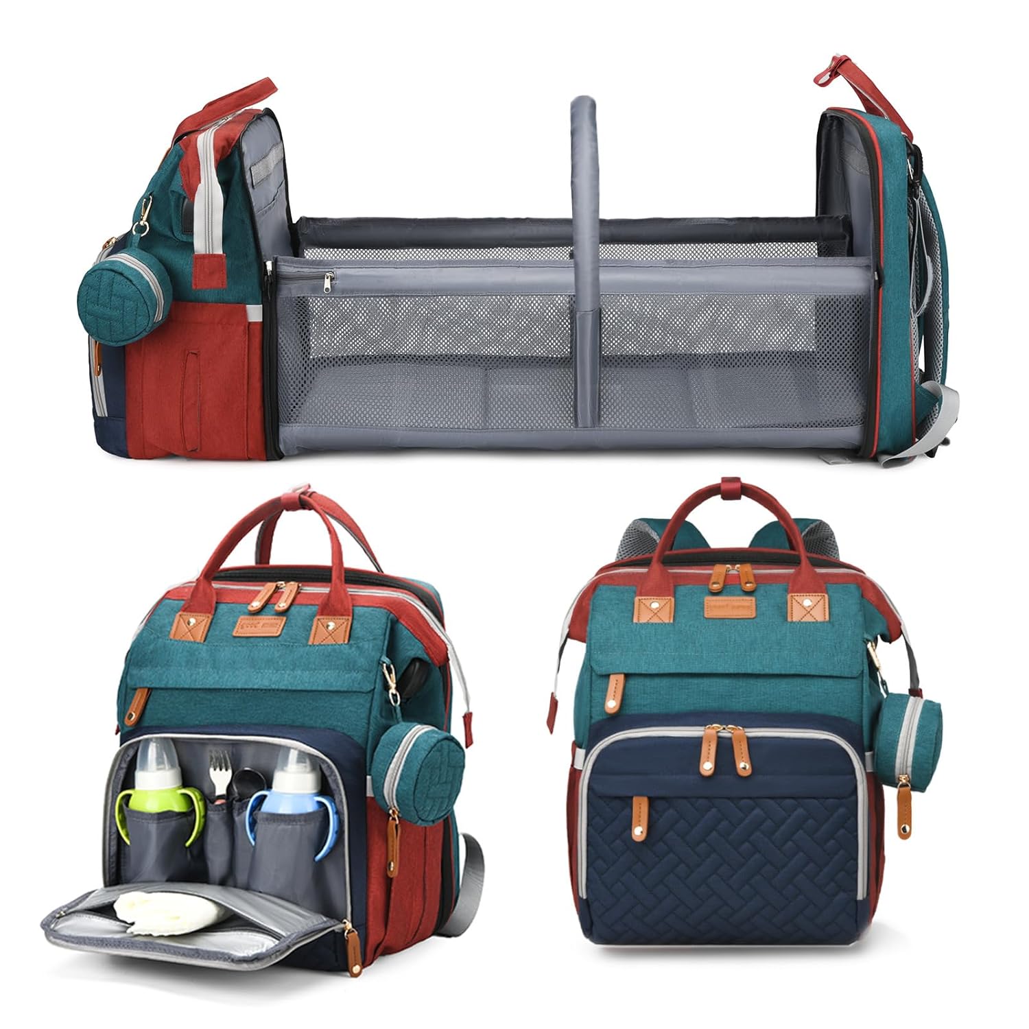 Jeryswet Baby Diaper Bag with Changing Station for Parents