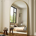 86in x 40in Arched Full Length Mirror - Gold Frame, Free-Standing