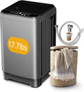 Compact Full-Automatic Portable Washer - 10 Wash Programs, 17.7lbs Load Capacity for Dorms, Apartments, RVs - Zyerch