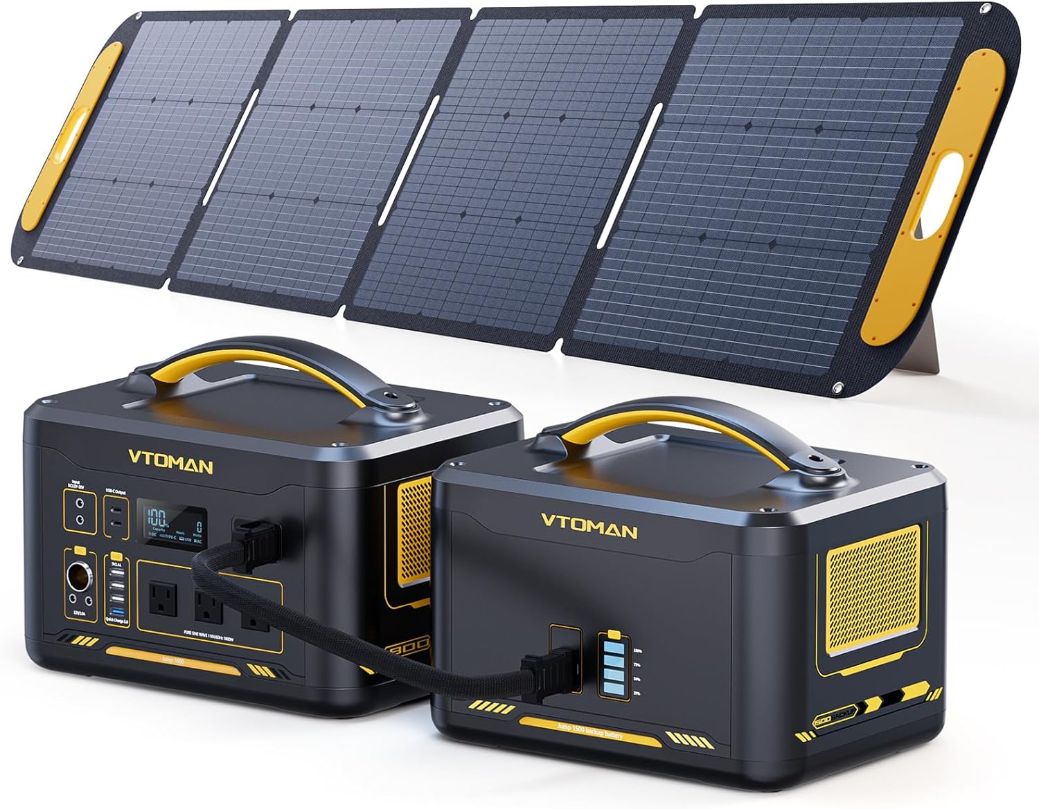 Vtoman 3096Wh Solar Generator with 200W Panel for Emergencies