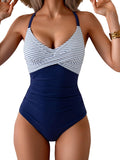 B2prity Women's One Piece Swimsuit - Twist Front Tummy Control