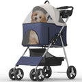 Pet Stroller with 4 Wheels for Small/Medium Pets - Foldable Carrier