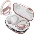 Catitru Wireless Earbuds: 80hrs Playback, Noise-Canceling Mic, Rose Gold