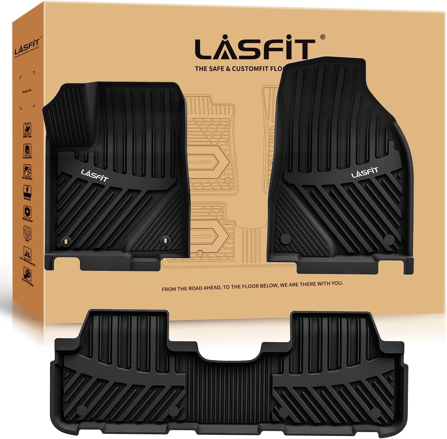 Custom Fit LASFIT Floor Mats for Toyota Highlander 2014-2019