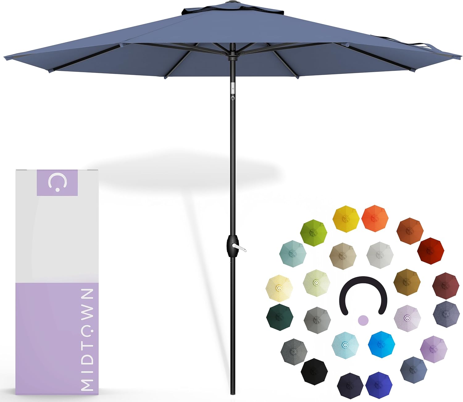 Midtown Umbrellas 10 Ft Aluminum Patio Umbrella for Garden