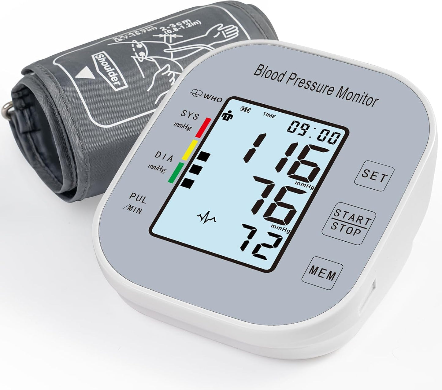 Automatic Upper Arm Blood Pressure Monitor for Home Use