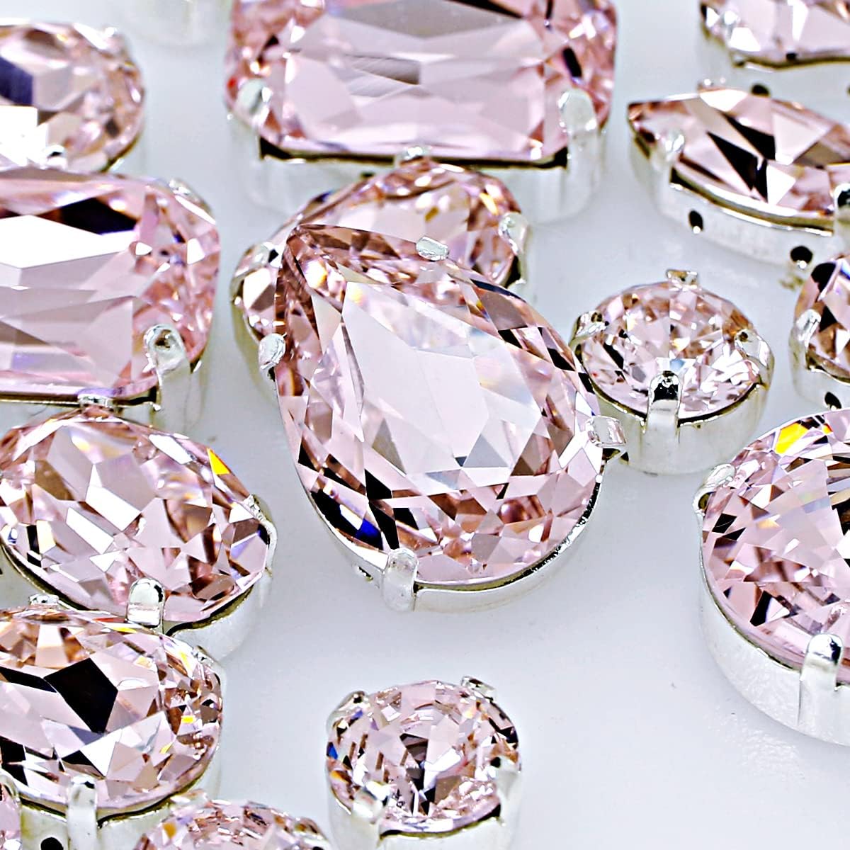 Sew On Rhinestones with Silver Claw for Jewelry Making DIY Crafts