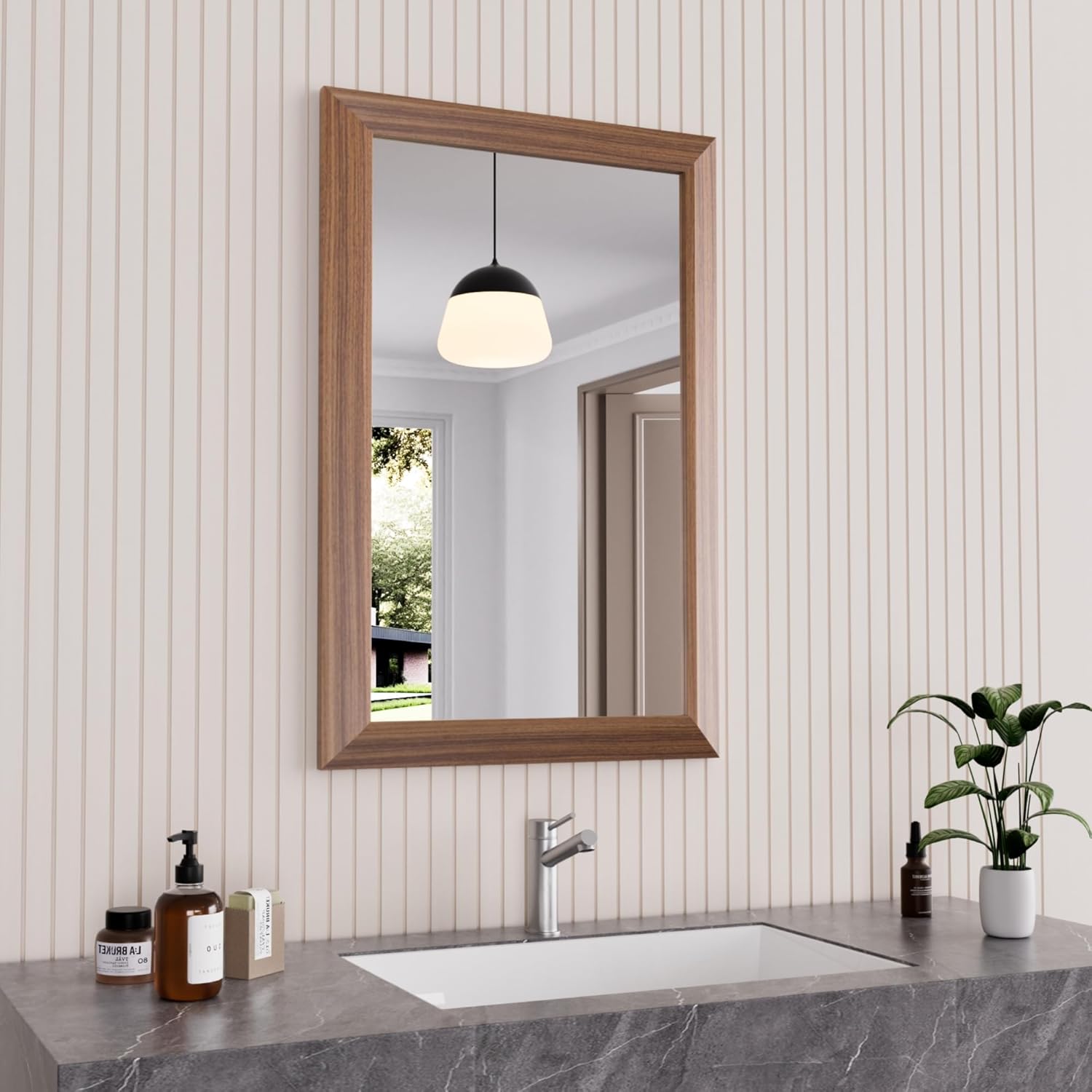 Amorho Bathroom Mirror 20X30 Inch Elegant Wall Decor
