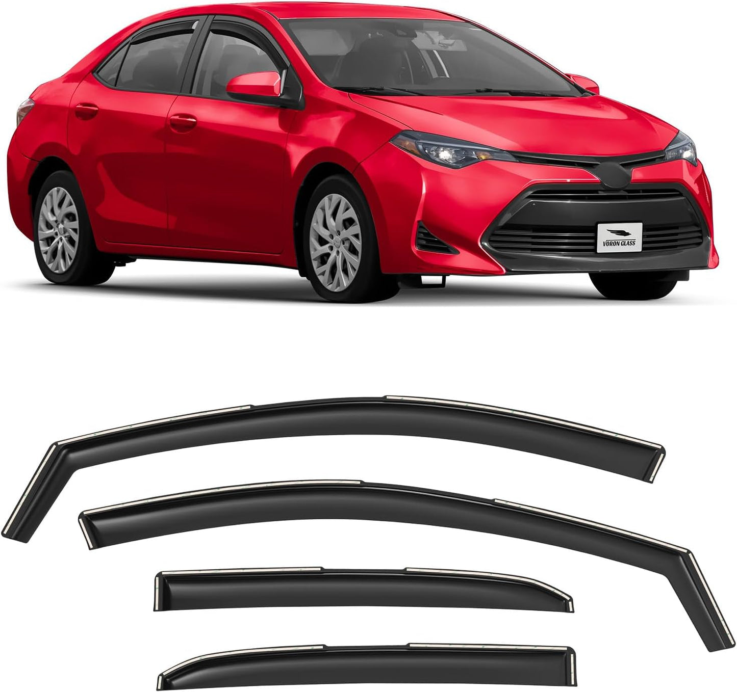 Voron Glass Rain Guards for Toyota Corolla 2014-2019 Sedan