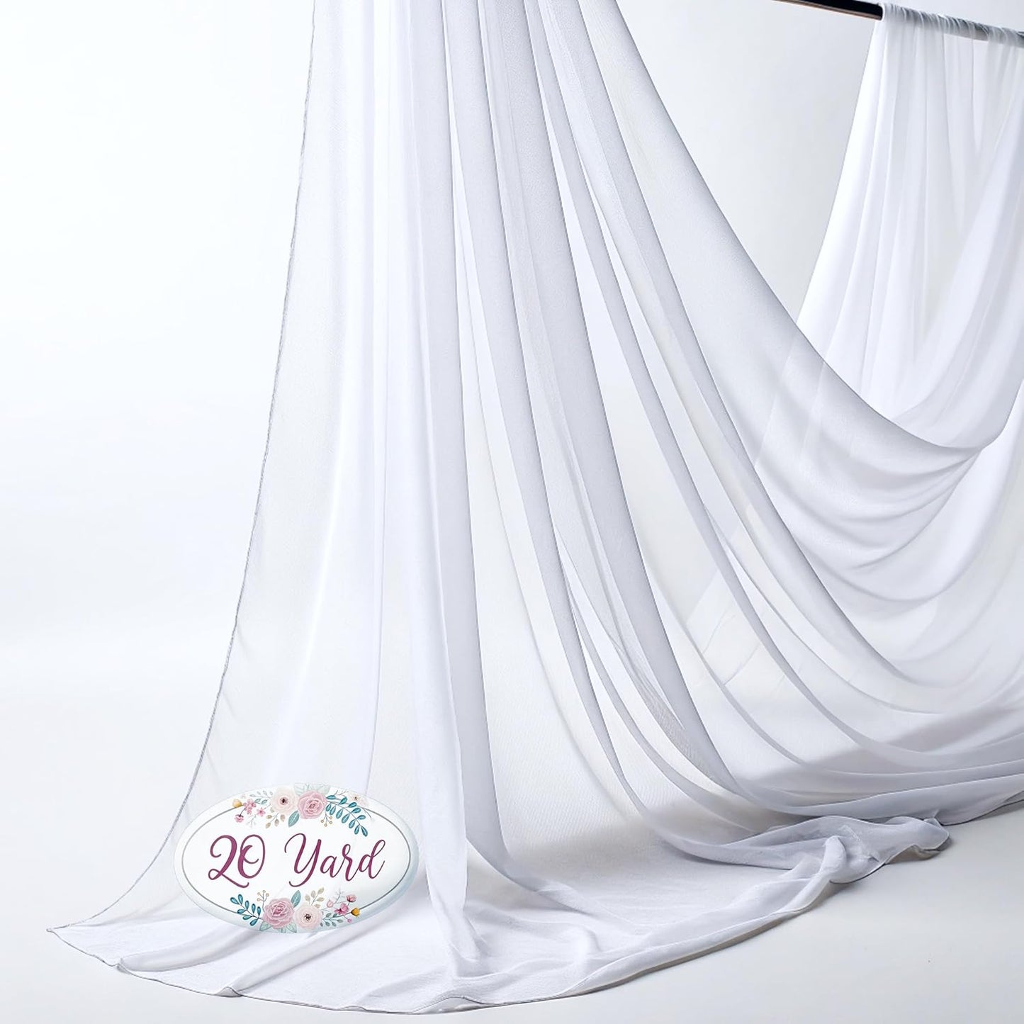 Chiffon Fabric 60in Wide Continuous Sheer Material for Events