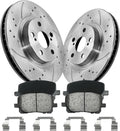 Brake Pads and Rotors Kit Front Vented Compatible with 2003-2008