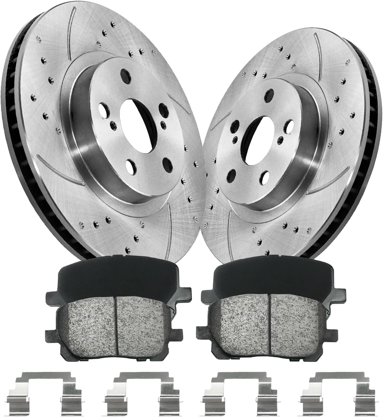 Anpulsero Brake Pads and Rotors Kit for Toyota Corolla 2003-2008