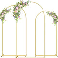 Metal Arch Backdrop Stand Set of 3 Gold Wedding Arch Frames