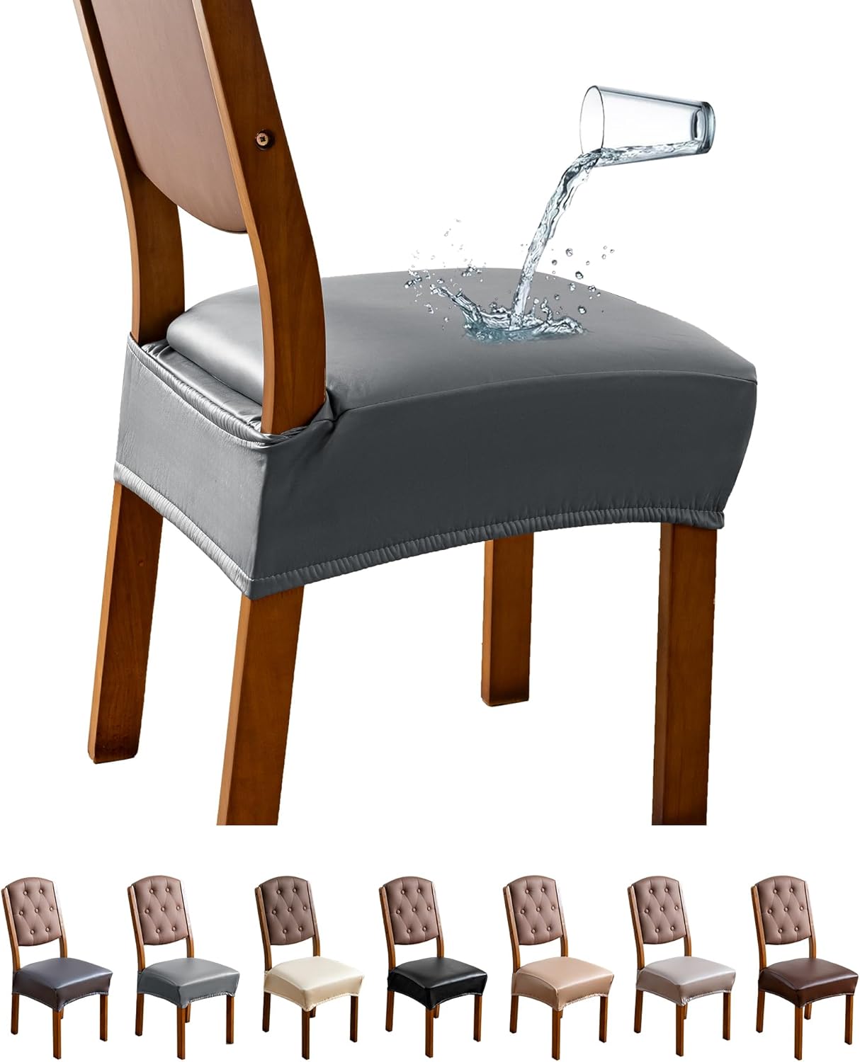 Genina Dining Chair Covers Set of 6 for Stylish Protection
