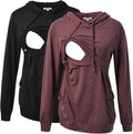 GINKANA Womens Nursing Hoodie Top Sweatshirt - Comfortable Nursing