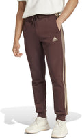 Men's Essentials Fleece Tapered Cuff 3-Stripes Pants - Warm Comfort