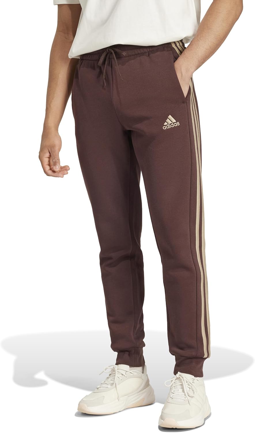 adidas Men's Essentials Fleece Tapered Cuff Pants for Comfort