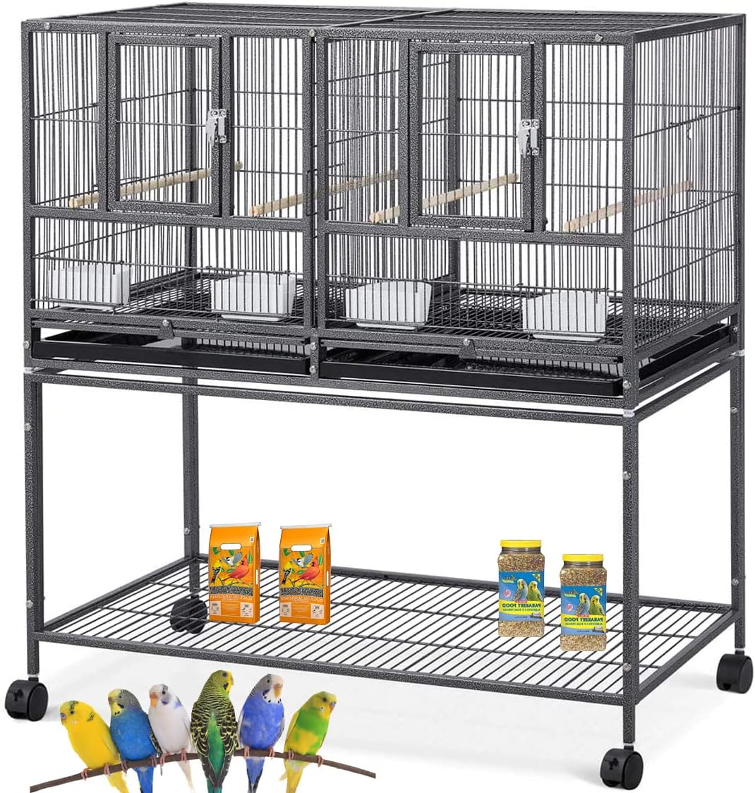 1/2/3-Combo Stacker Center Divided Breeder Cage for Birds