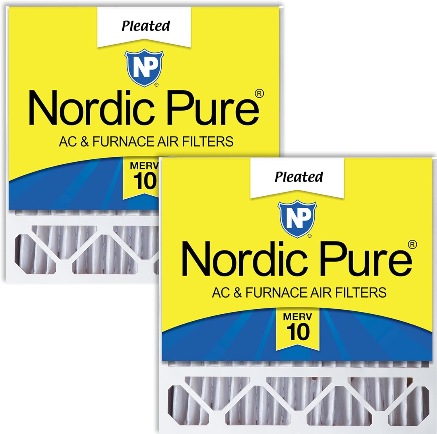 Nordic Pure 20x20x5 MERV 10 Air Filters for Honeywell/Lennox