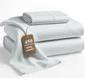 Lane Linen 450 Thread Count Twin Sheet Set - Luxurious Satin Finish