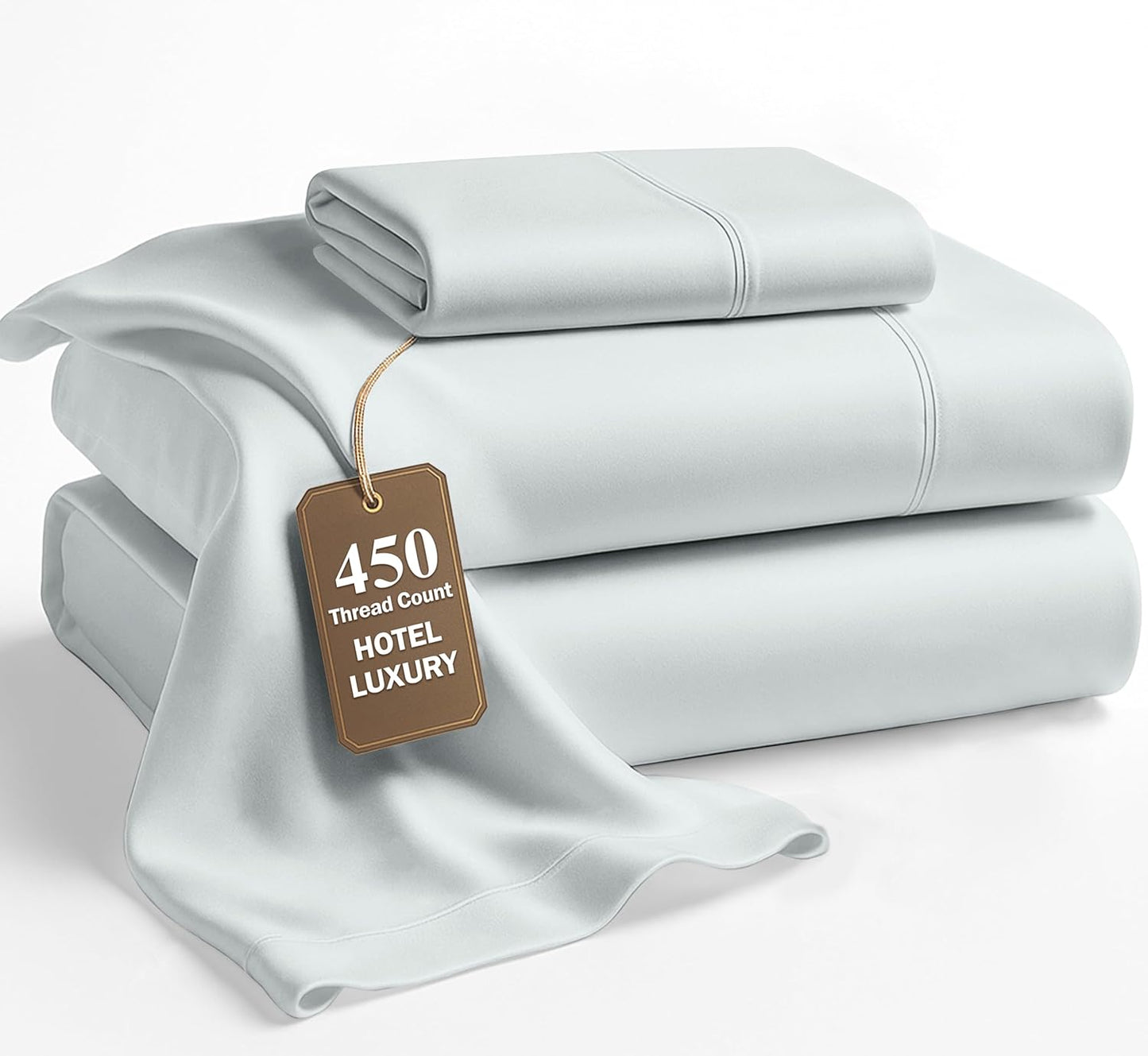 LANE LINEN Twin Sheets Set - Luxurious 450 Thread Count Cotton