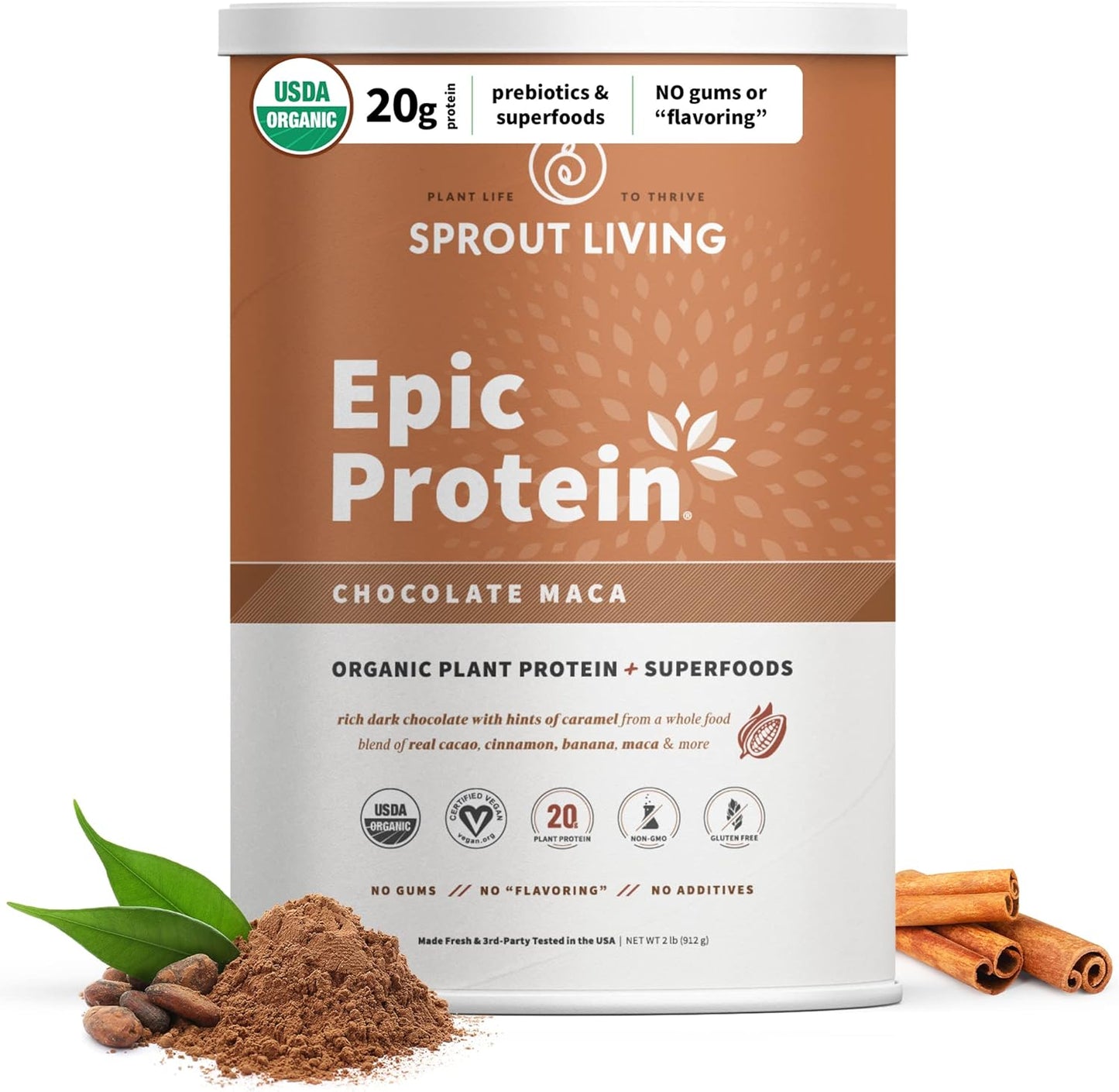 Epic Protein Powder with Superfoods - Chocolate Maca Flavor