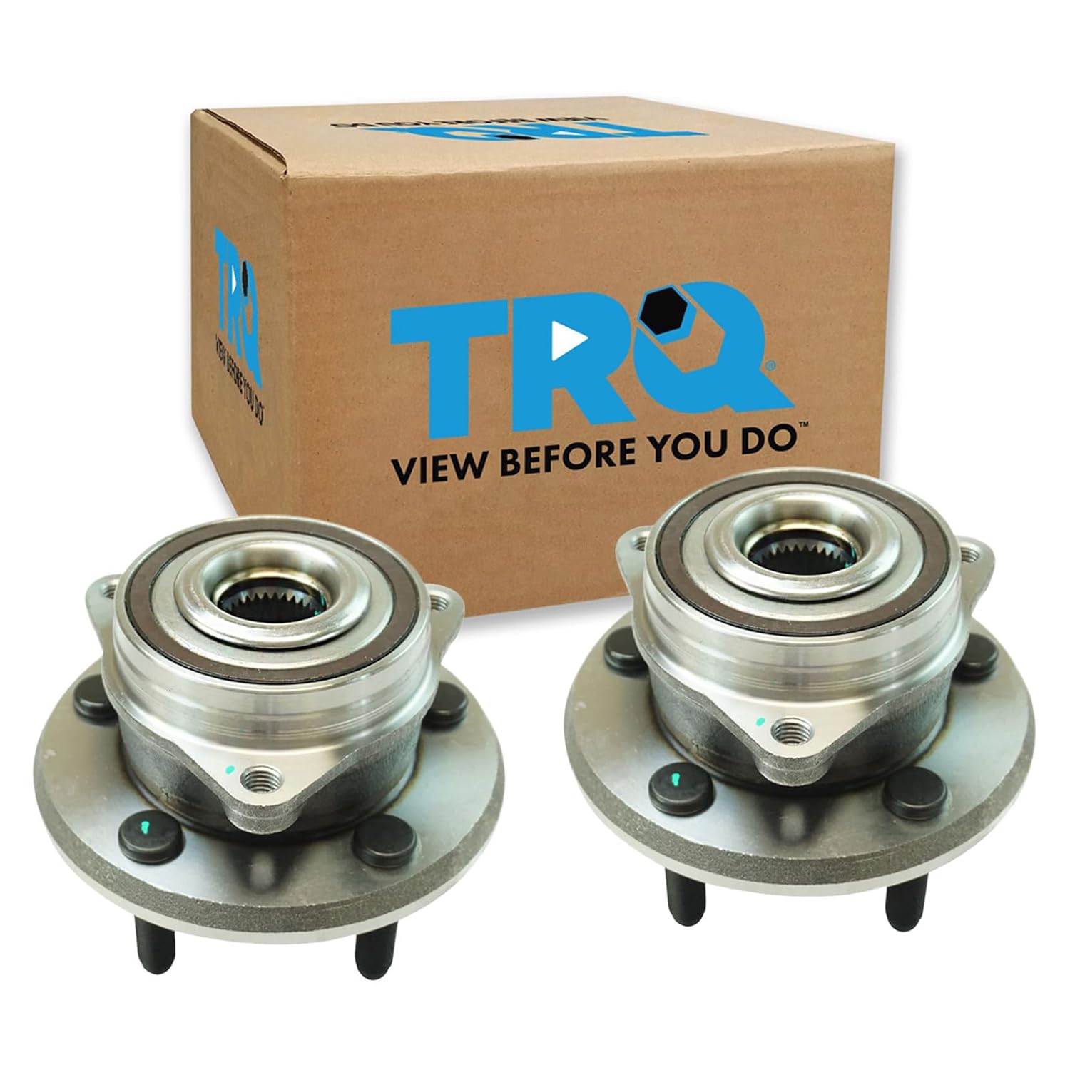TRQ Front Left and Right Wheel Bearing Hub Assembly Set for Jeep