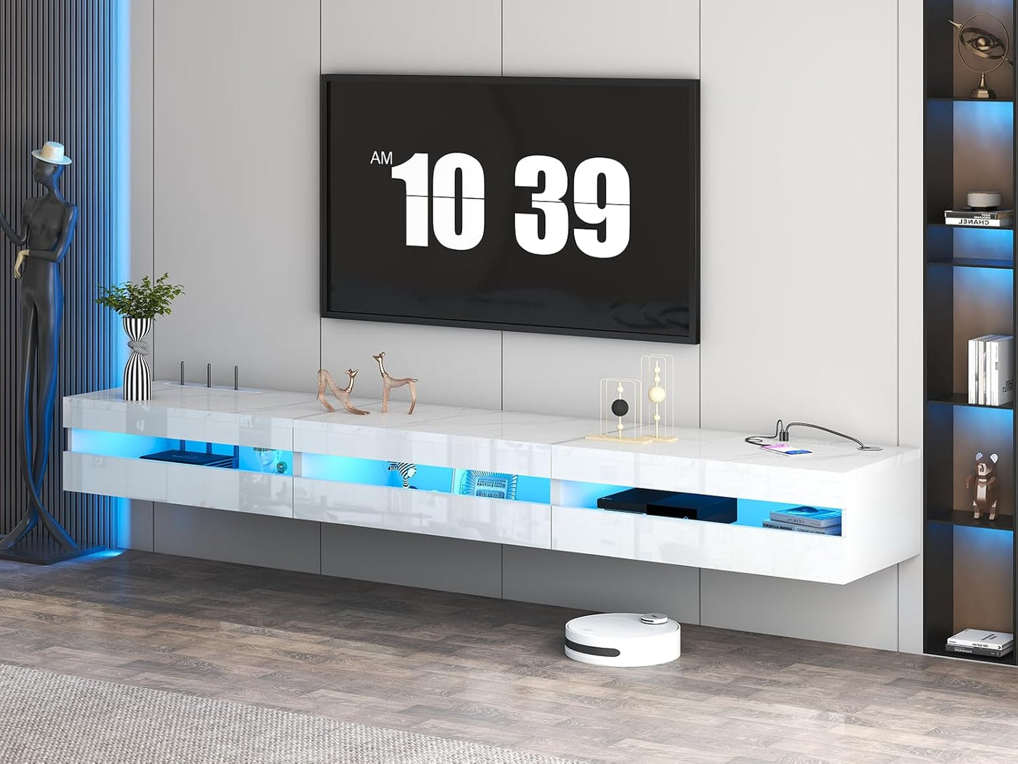 94.5'' Floating TV Stand with Power Outlet