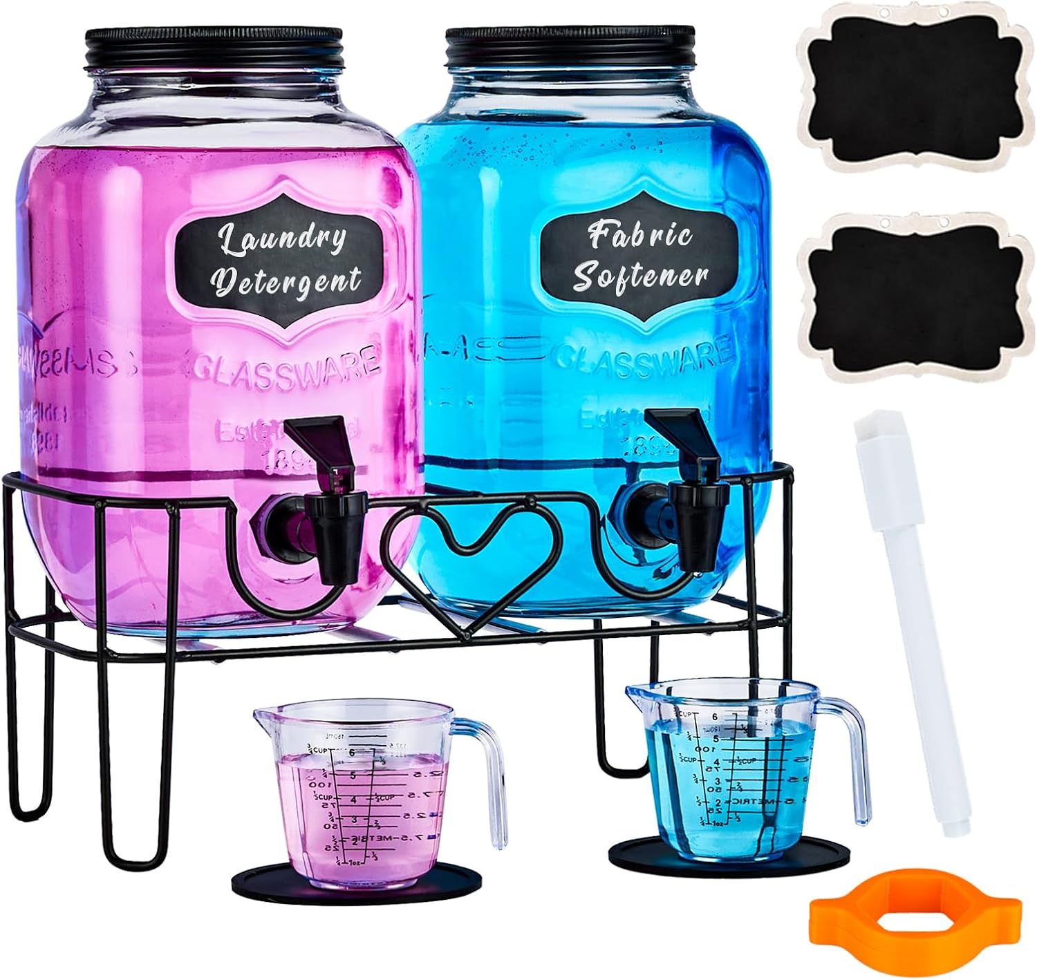 1 Gallon Liquid Laundry Detergent Dispenser with Stand for Home