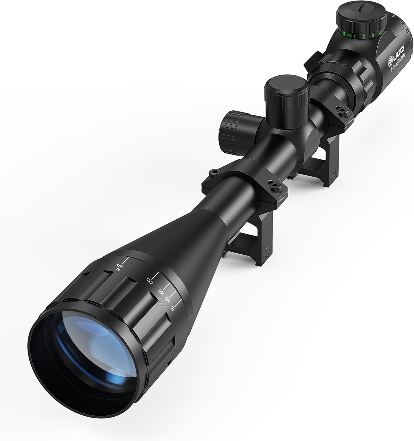 UUQ 6-24x50 AO Rifle Scope for Long-Range Hunting and Shooting
