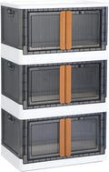 HAIXIN Storage Bins with Lids - Collapsible 19 Gal Stackable Organizer