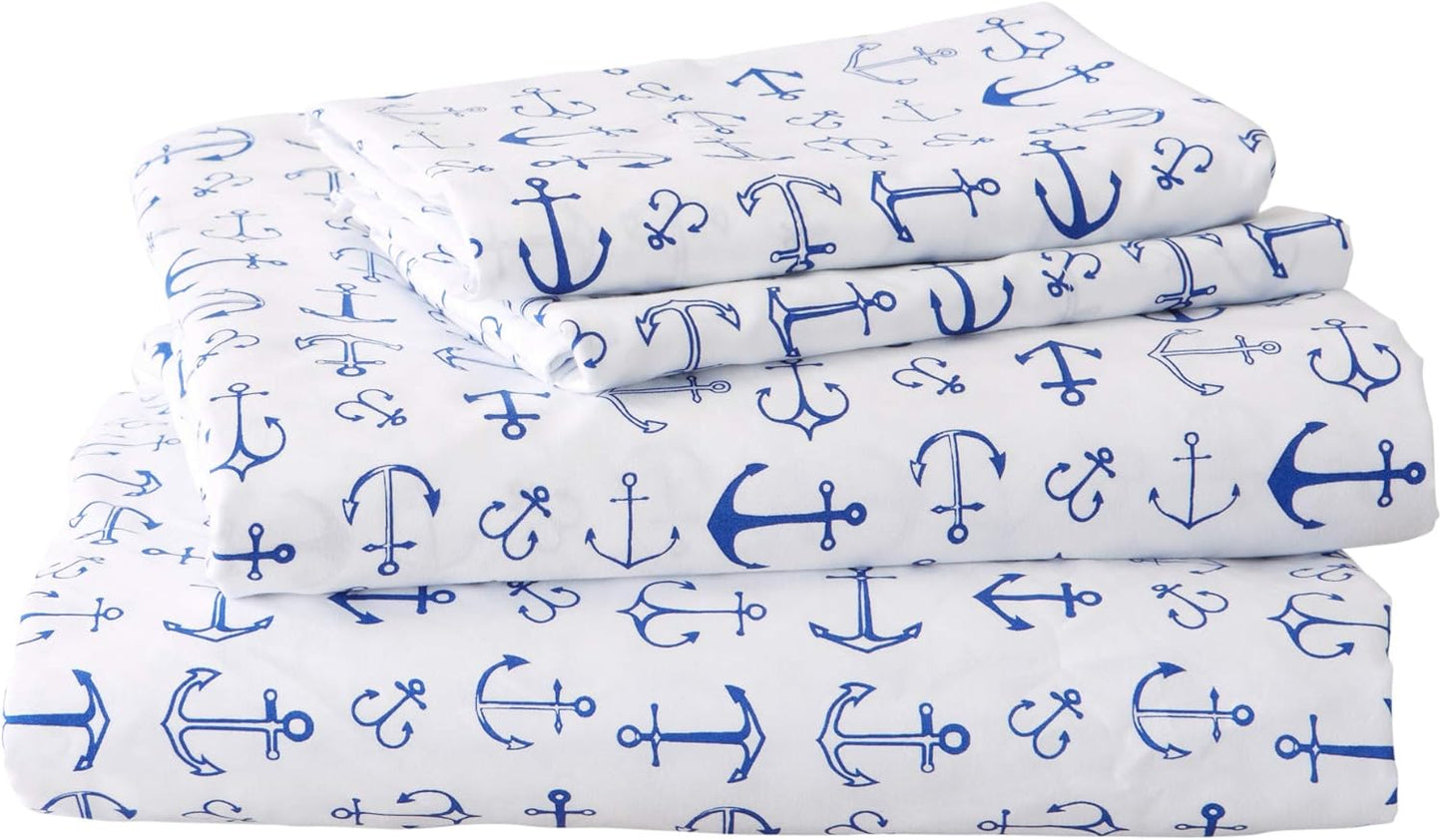 Coastal Microfiber Sheet Set for Queen Bed by Great Bay Home